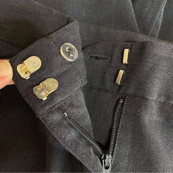 Nicole Miller Charcoal Gray Flat Front Career Office Pants - Picture 6 of 6